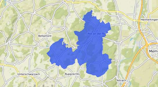 Bodenrichtwertkarte Rot an der Rot Rot